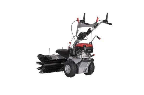 Power Brush Sweeper Lumag KM1000E 100cm Petrol Yard Inc Collection Box & Plow 8