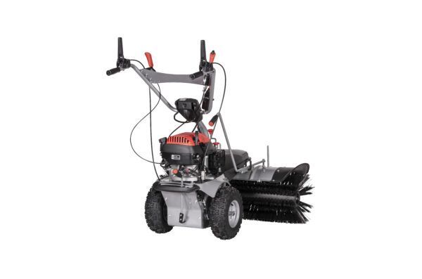 Power Brush Sweeper Lumag KM1000E 100cm Petrol Yard Inc Collection Box & Plow 7