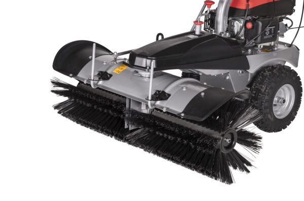 Power Brush Sweeper Lumag KM1000E 100cm Petrol Yard Inc Collection Box & Plow 14