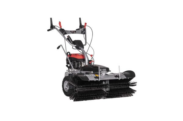 Power Brush Sweeper Lumag KM1000E 100cm Petrol Yard Inc Collection Box & Plow 4