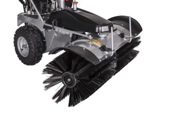 Power Brush Sweeper Lumag KM1000E 100cm Petrol Yard Inc Collection Box & Plow 6