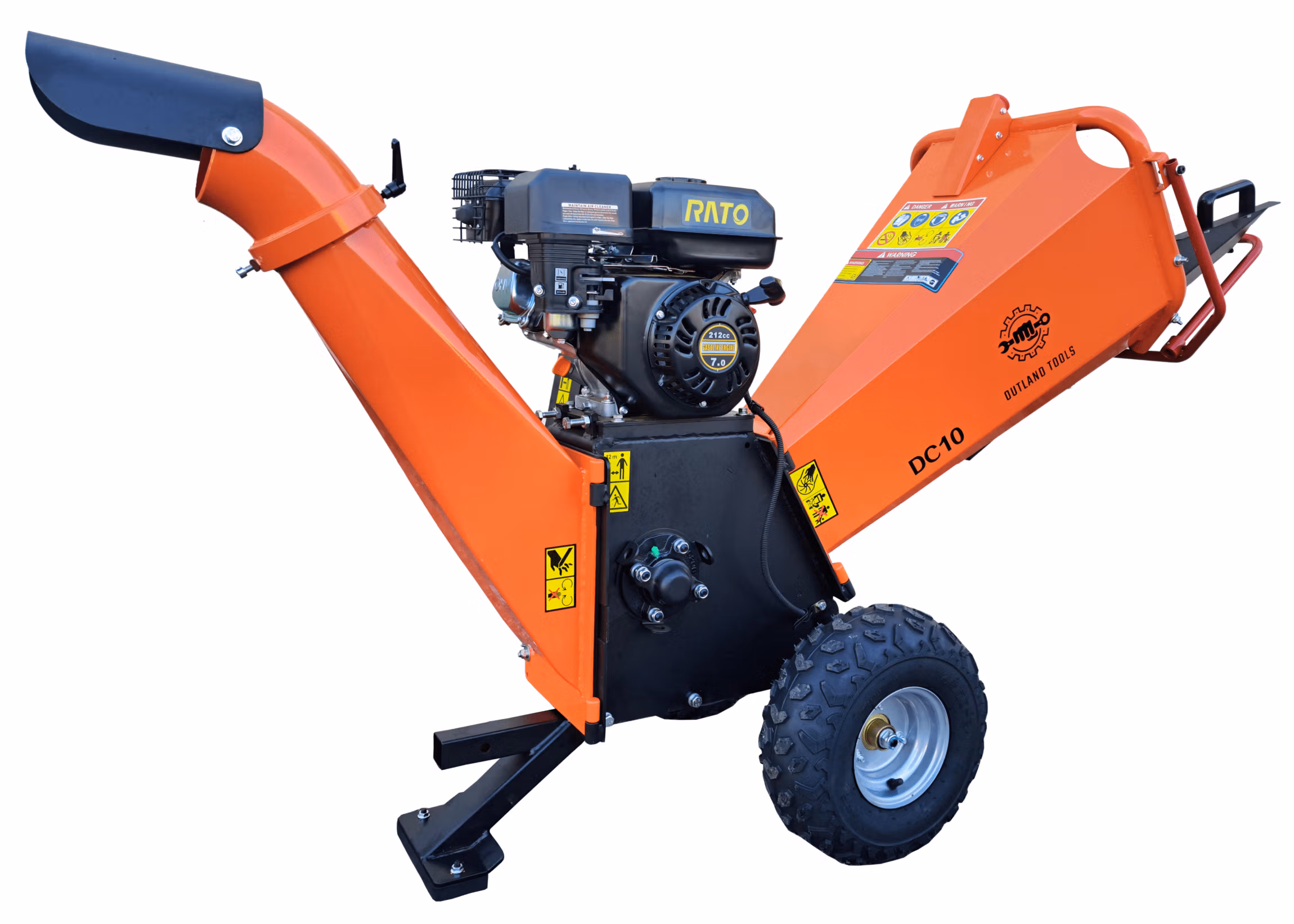Wood Chipper Outland Tools DC10 Petrol 212cc 10cm Capacity Big Drum! - Image 13