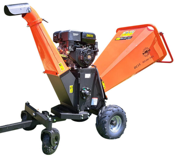 Wood Chipper Outland Tools DC15 Petrol 420cc E-Start 15cm Capacity Big Drum!