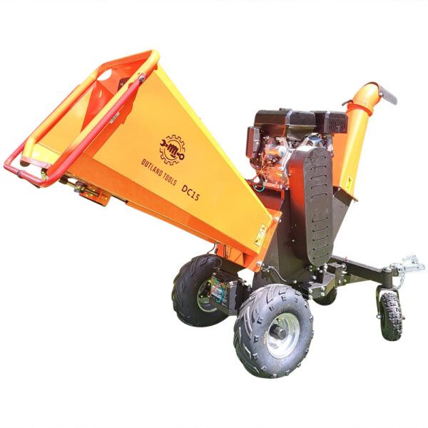 Wood Chipper Outland Tools DC15 Petrol 420cc E-Start 15cm Capacity Big Drum! - Image 3