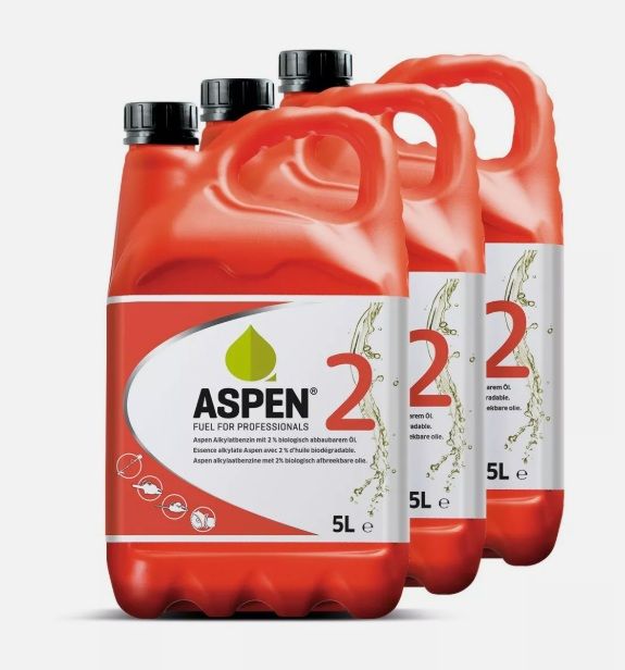 Aspen 2 5 Litre alkylate petrol premixed at 50:1 for 2 stroke engines x 3 5Litre cans