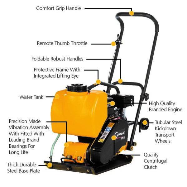 Lumag RPi12N Petrol Wacker Plate 5