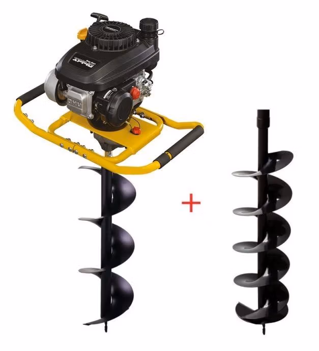 Petrol Post Hole Borer / Auger 4 stoke Lumag EB400pro KIT with 150mm 200mm & 250mm augers