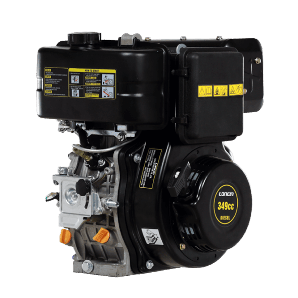 Loncin D350FD Single Cylinder Diesel Engine 349CC 1″ Shaft - Image 3