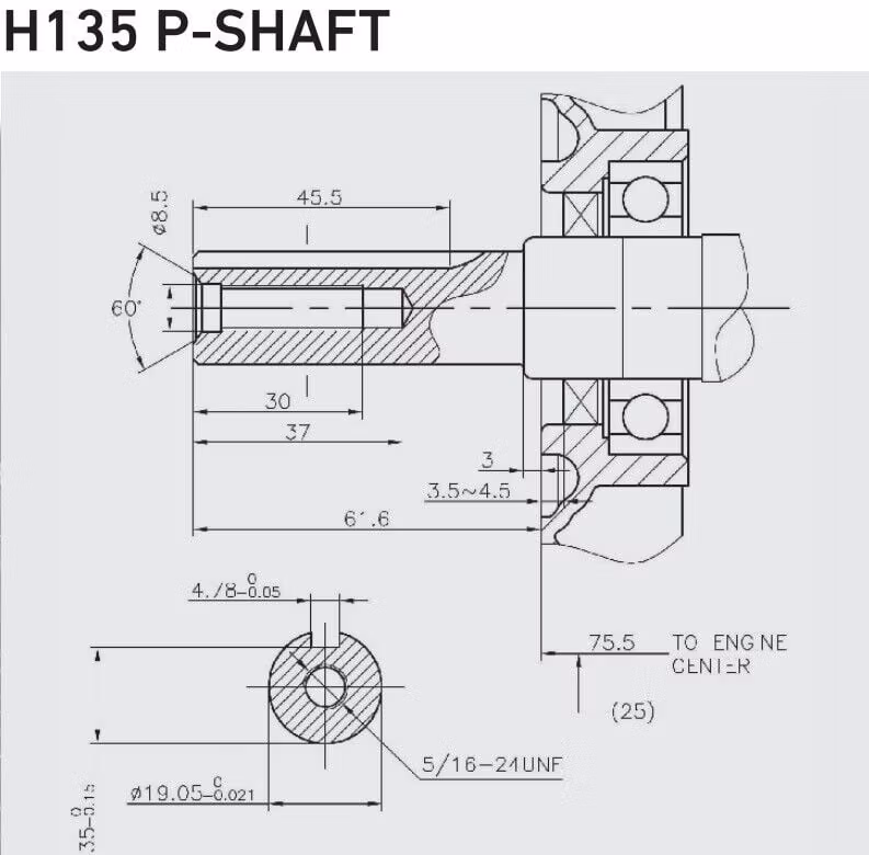 Loncin Engine H135-P 3/4 Shaft Petrol Engine Can Replace Honda GX120 - Image 2