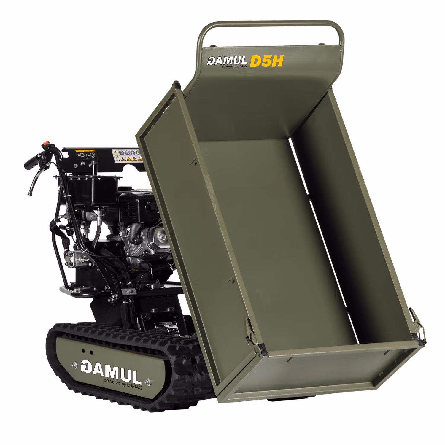 Mini Dumper / Power barrow 500kg capacity hydraulic tip GAMUL D5H 3+1 Gearbox - Image 4