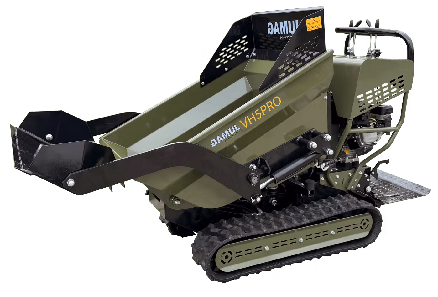 Mini Dumper Hydraulic Drive Power Barrow with GAMUL VH5PRO With Shovel 252cc petrol