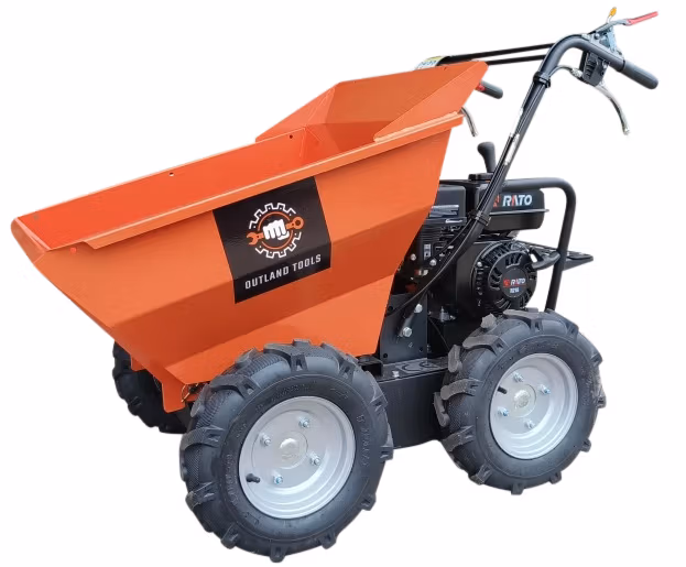 Mini Dumper 4 Wheel Drive Power Barrow Outland Tools WD30 4wd Petrol 3+1 Gearbox