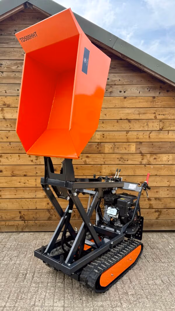 Mini Dumper hydraulic tip Power Barrow Outland Tools TD500HHT hydraulic tip 500KG High Tip  3+1 gearbox