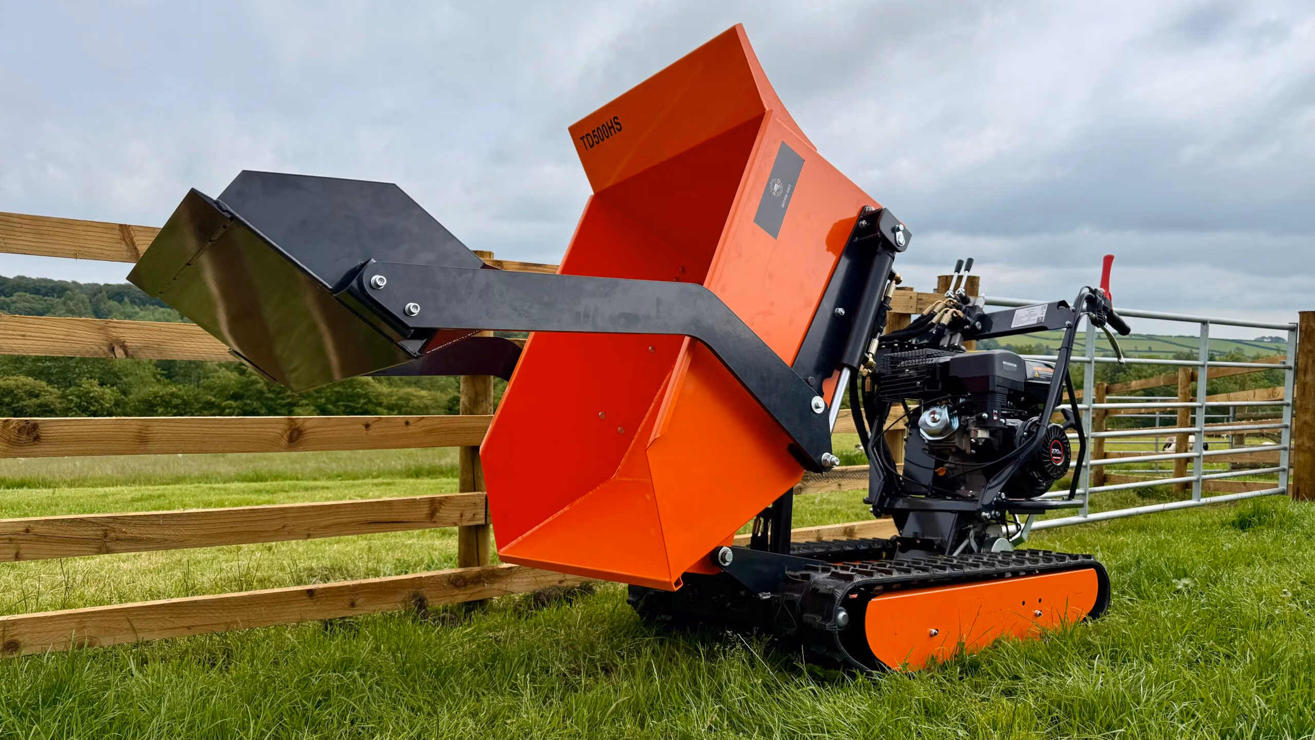 Mini Dumper hydraulic tip Power Barrow Outland Tools TD500HS with hydraulic tip Self Loader 500KG 3+1 gearbox - Image 8