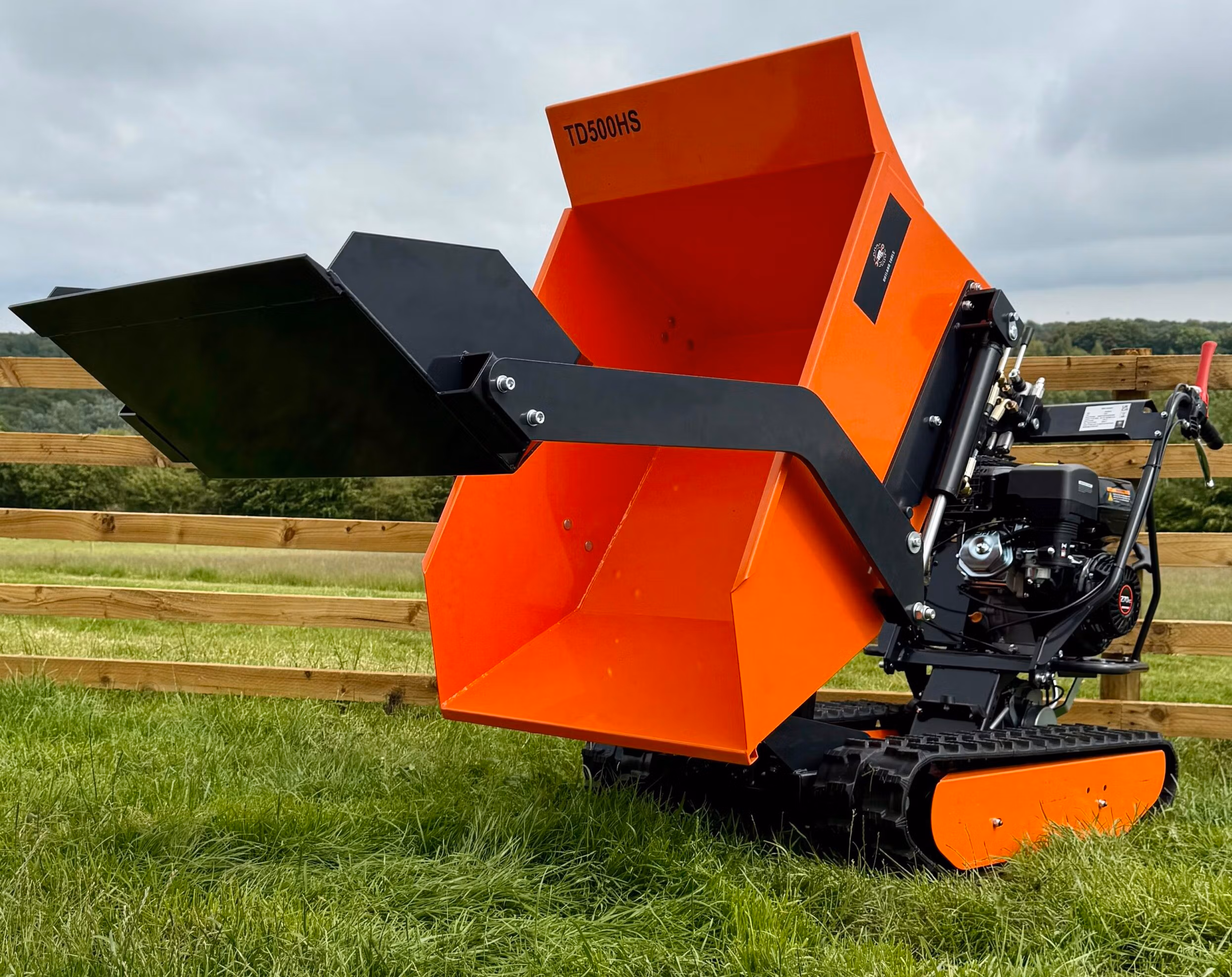 Mini Dumper hydraulic tip Power Barrow Outland Tools TD500HS with hydraulic tip Self Loader 500KG 3+1 gearbox