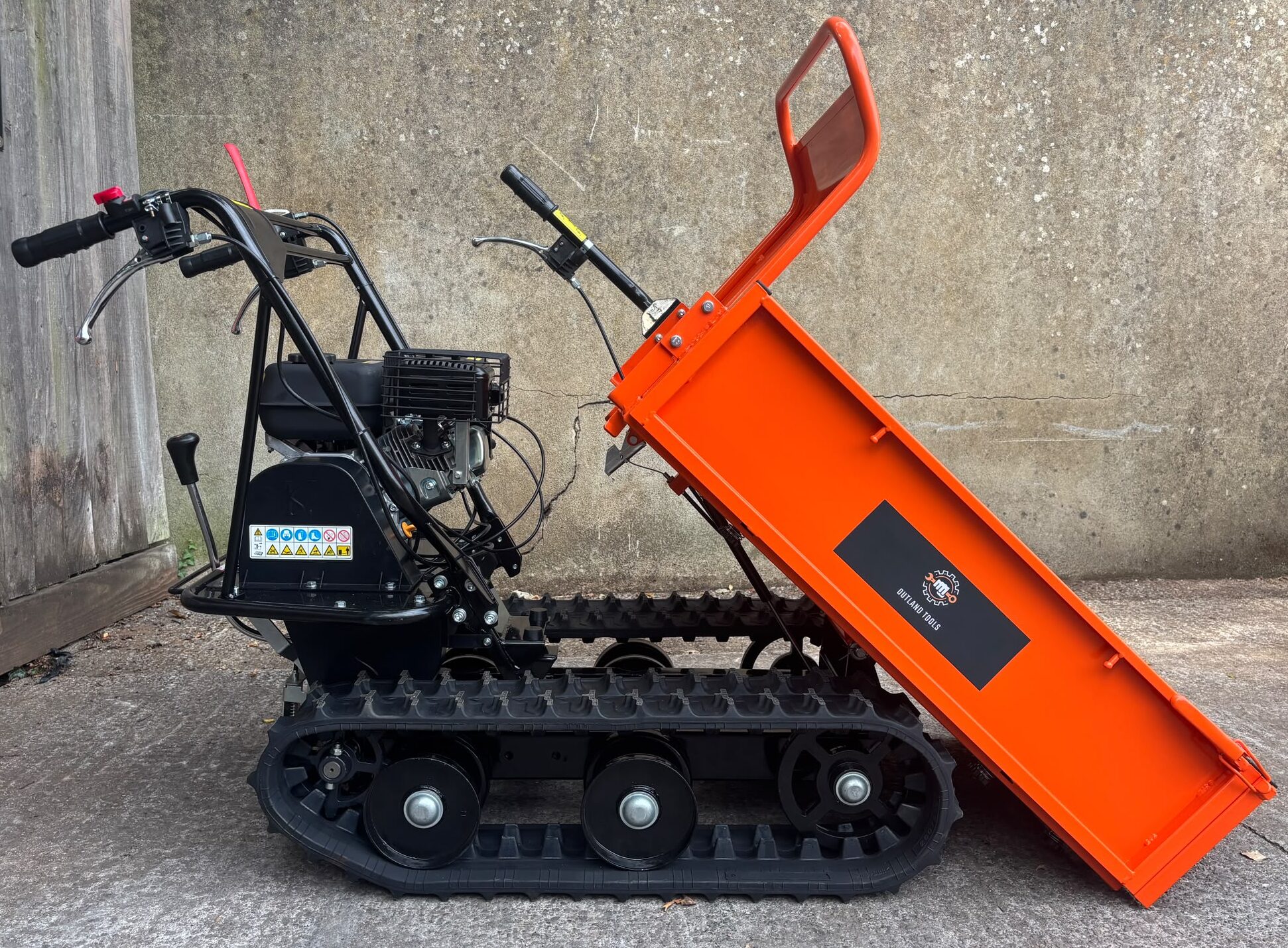 Mini Dumper tracked power barrow Outland Tools TD300A 196cc Petrol 300KG