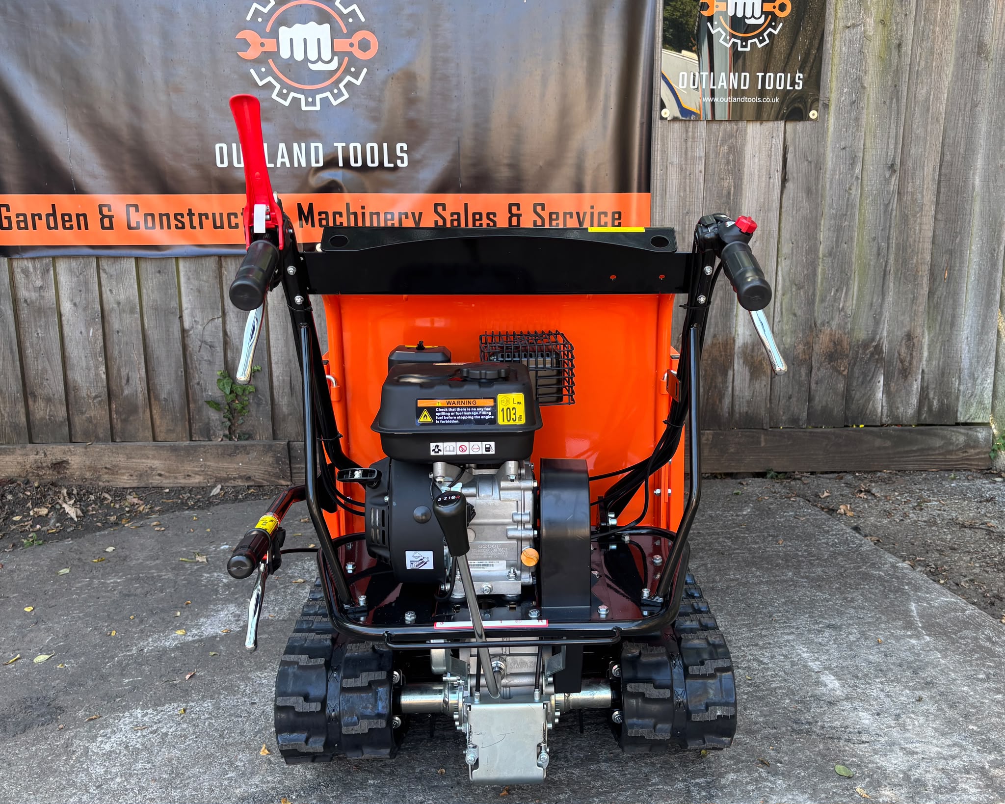 Mini Dumper tracked power barrow with side cargo box Outland Tools TD500A 196cc Petrol 500KG 3+1 Gearbox - Image 11