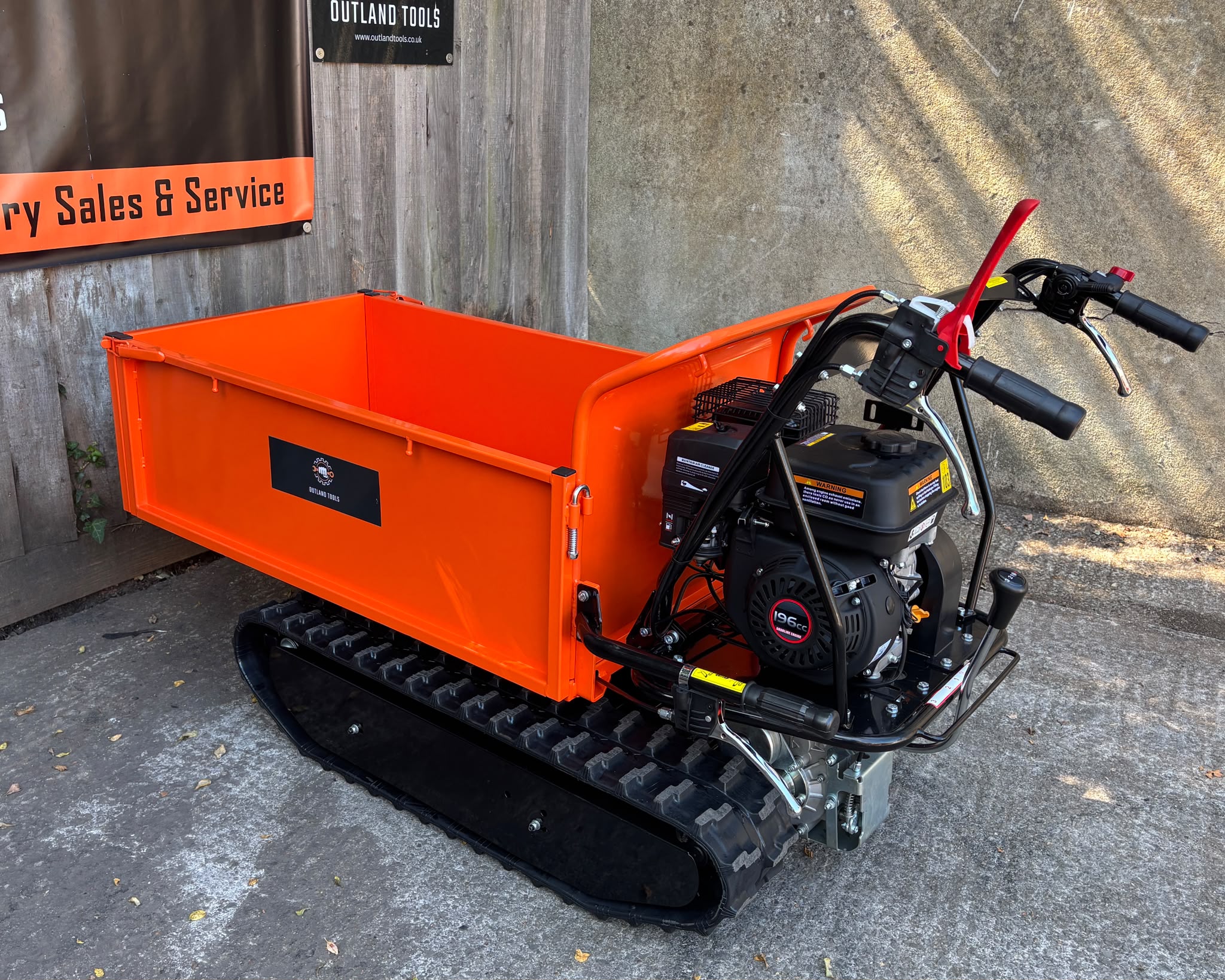 Mini Dumper tracked power barrow with side cargo box Outland Tools TD500A 196cc Petrol 500KG 3+1 Gearbox - Image 10