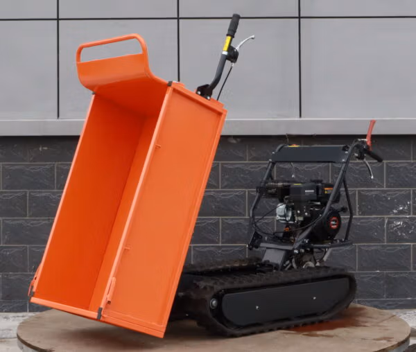 Mini Dumper tracked power barrow with side cargo box Outland Tools TD500A 196cc Petrol 500KG 3+1 Gearbox